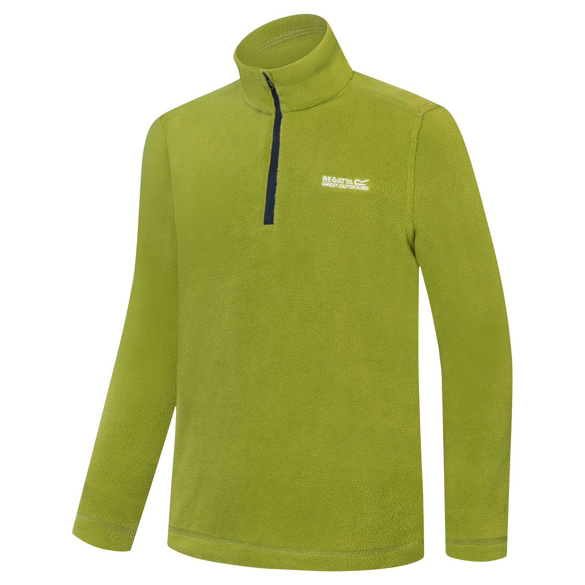 Light Sage - Side - Regatta Great Outdoors Childrens-Kids Hot Shot II Half Zip Fleece Top