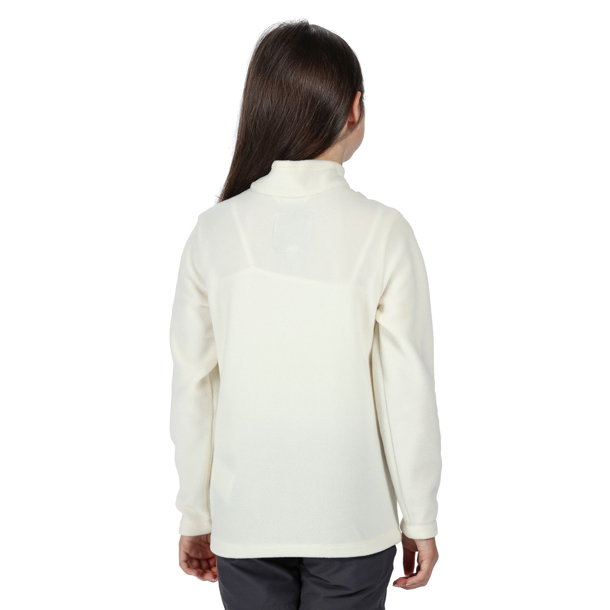 Polar White - Side - Regatta Great Outdoors Childrens-Kids Hot Shot II Half Zip Fleece Top