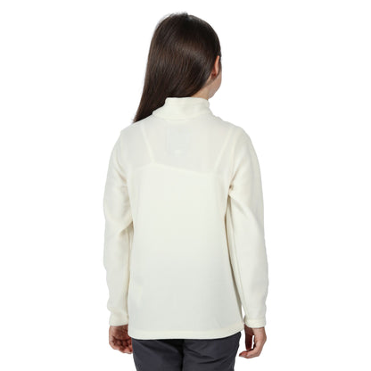 Polar White - Side - Regatta Great Outdoors Childrens-Kids Hot Shot II Half Zip Fleece Top
