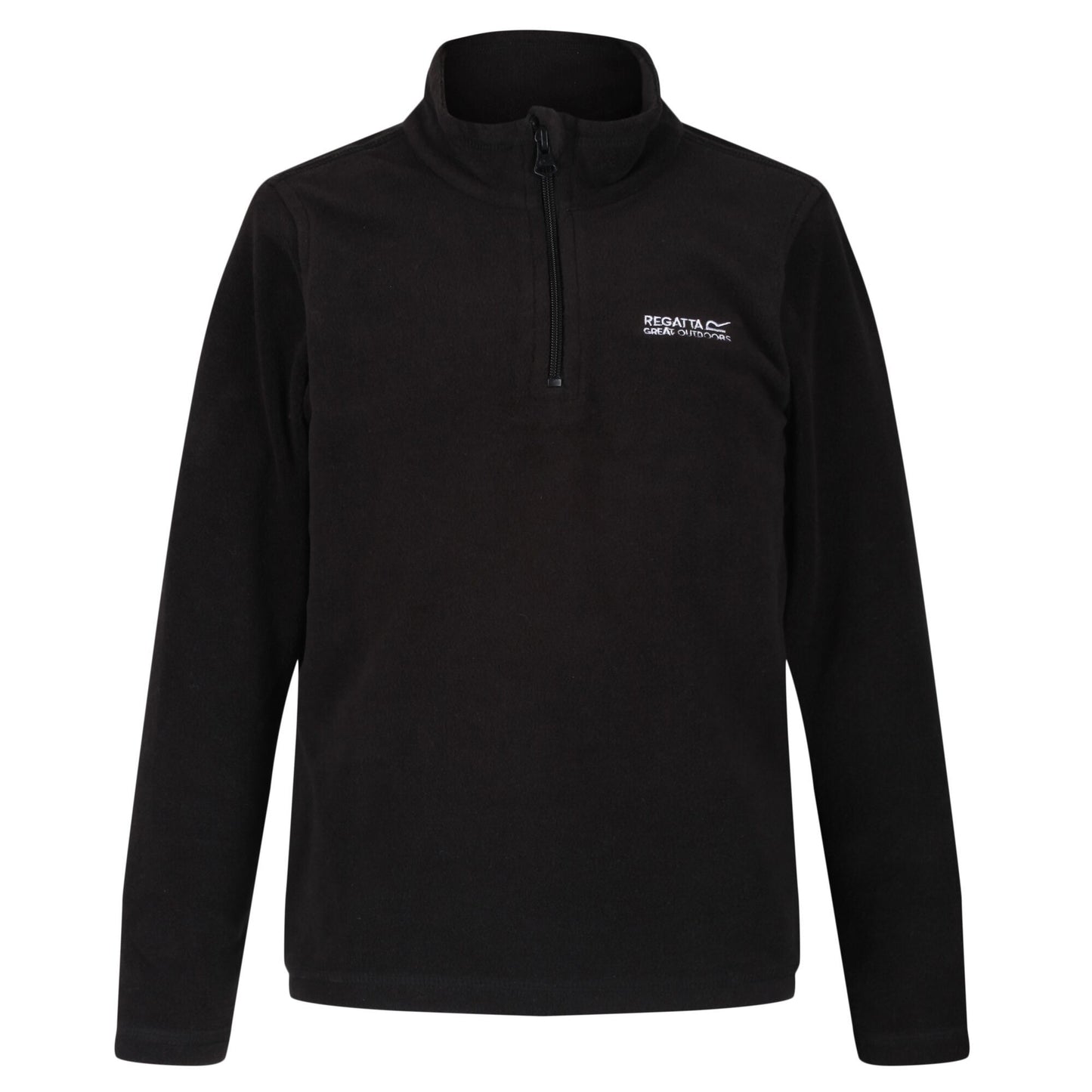 Black-Black - Front - Regatta Great Outdoors Childrens-Kids Hot Shot II Half Zip Fleece Top