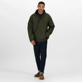 Dark Khaki-Black - Pack Shot - Regatta Dover Waterproof Windproof Jacket (Thermo-Guard Insulation)