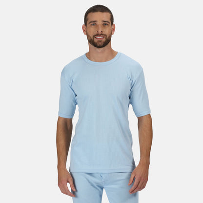 Blue - Back - Regatta Professional Mens Thermal Short-Sleeved Base Layer Top