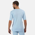 Blue - Side - Regatta Mens Thermal Underwear Short Sleeve Vest - T-Shirt