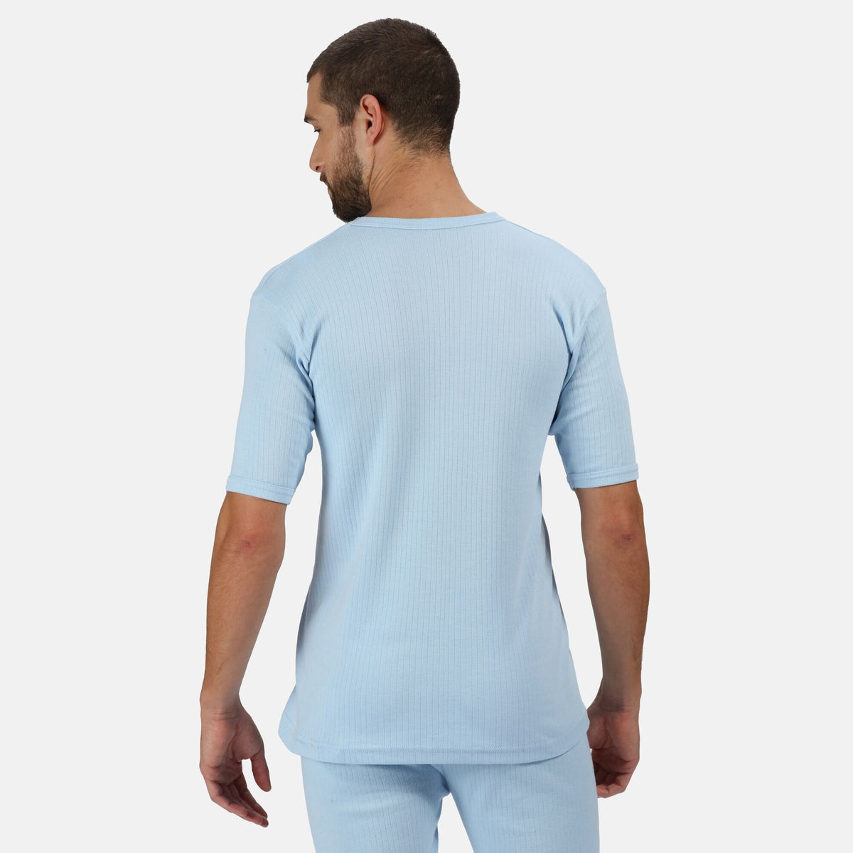 Blue - Side - Regatta Professional Mens Thermal Short-Sleeved Base Layer Top