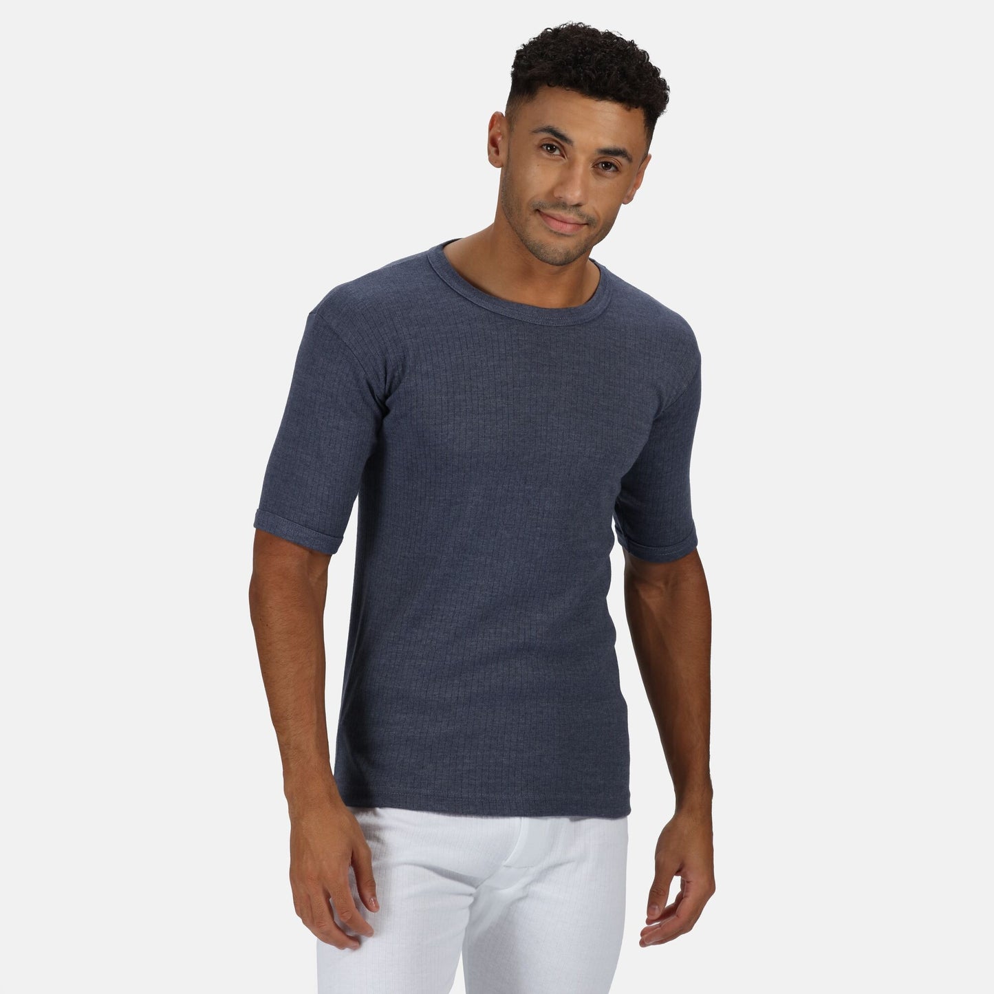 Denim Blue - Back - Regatta Professional Mens Thermal Short-Sleeved Base Layer Top