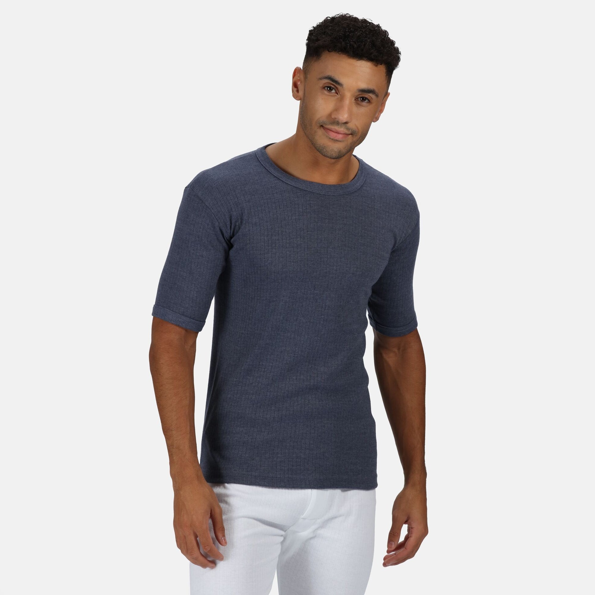 Denim Blue - Back - Regatta Professional Mens Thermal Short-Sleeved Base Layer Top