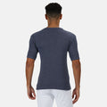 Denim Blue - Side - Regatta Mens Thermal Underwear Short Sleeve Vest - T-Shirt