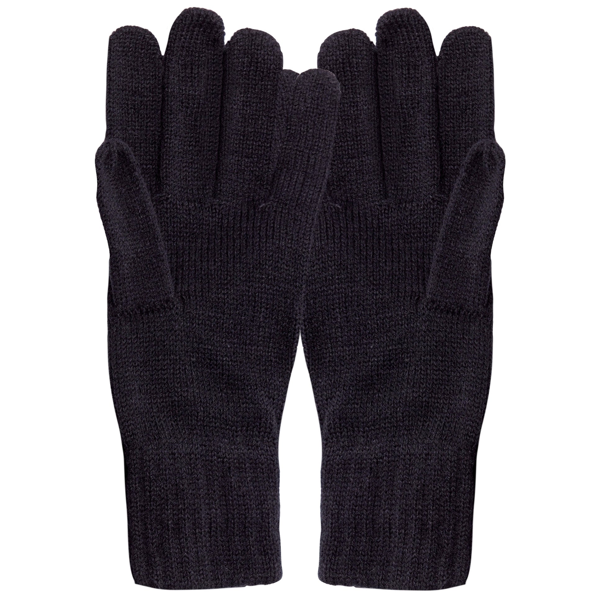 Black - Back - Regatta Professional Unisex Knitted Winter Gloves