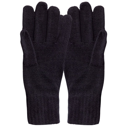 Black - Back - Regatta Professional Unisex Knitted Winter Gloves