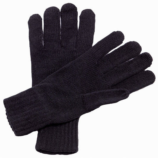 Black - Front - Regatta Professional Unisex Knitted Winter Gloves