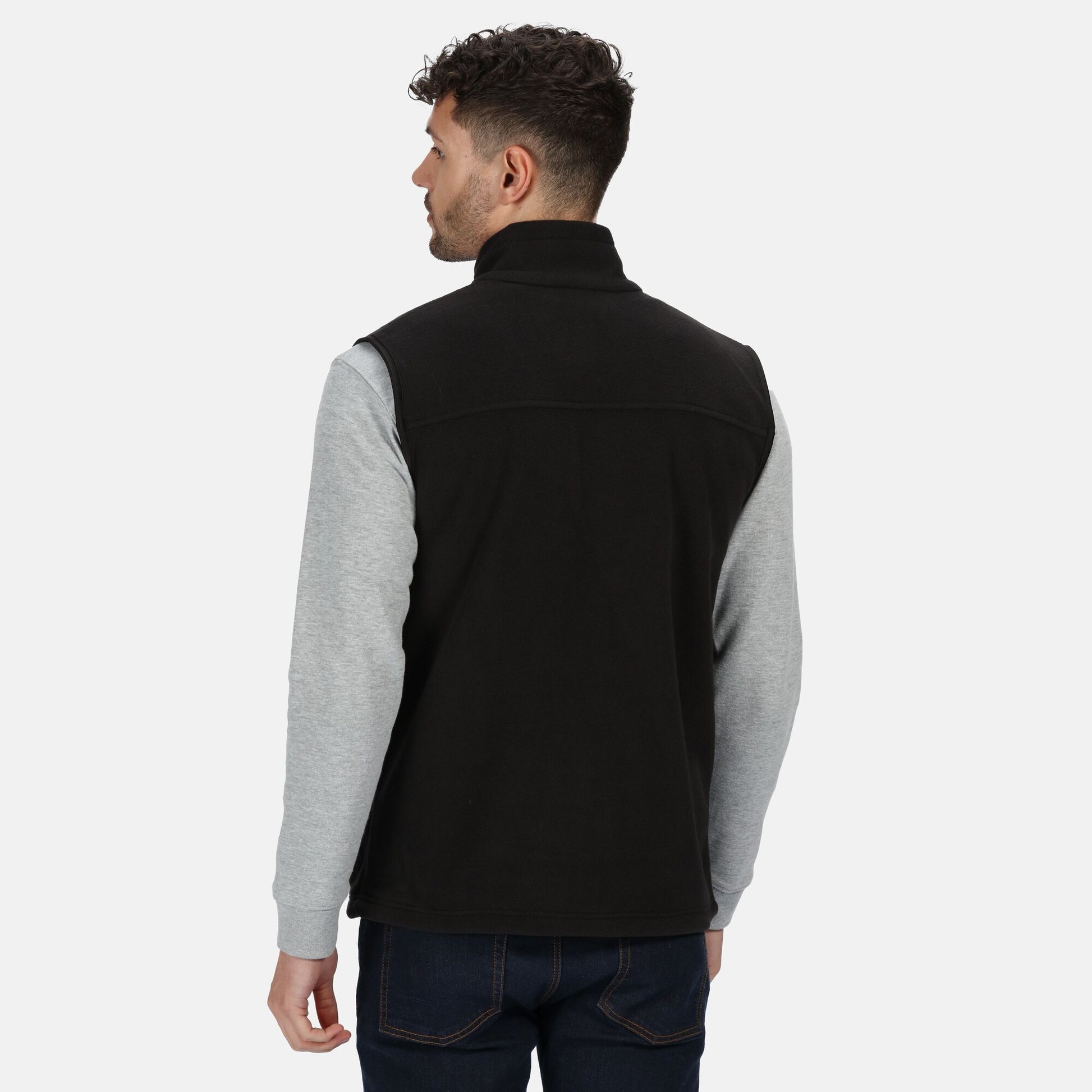 Black - Side - Regatta Professional Unisex Adult Fleece Full Zip Body Warmer