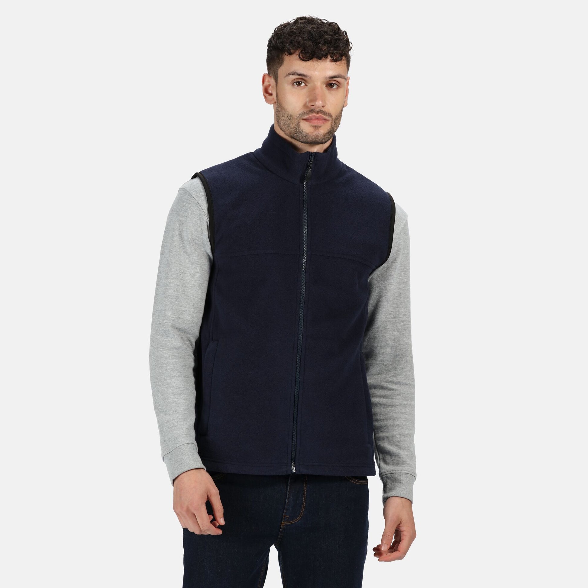 Dark Navy - Back - Regatta Professional Unisex Adult Fleece Full Zip Body Warmer