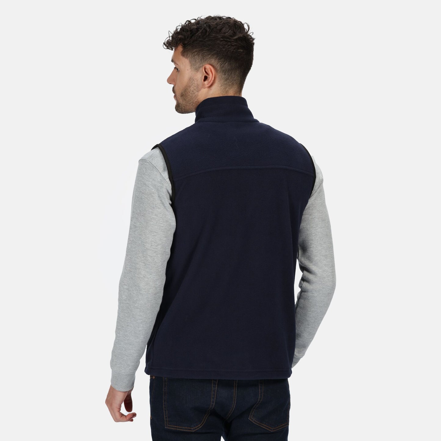 Dark Navy - Side - Regatta Professional Unisex Adult Fleece Full Zip Body Warmer
