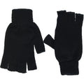 Black - Back - Regatta Unisex Fingerless Mitts - Gloves