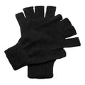 Black - Side - Regatta Unisex Fingerless Mitts - Gloves