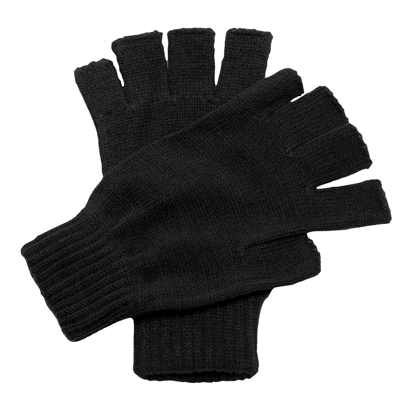 Black - Side - Regatta Professional Unisex Fingerless Mitts - Gloves