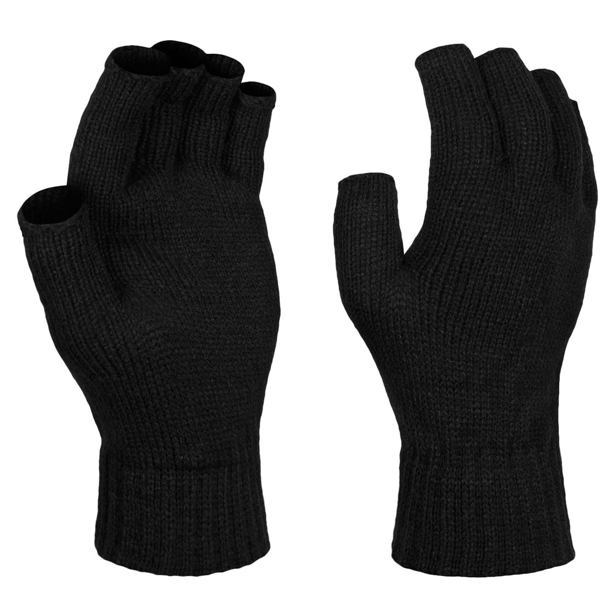 Black - Front - Regatta Professional Unisex Fingerless Mitts - Gloves
