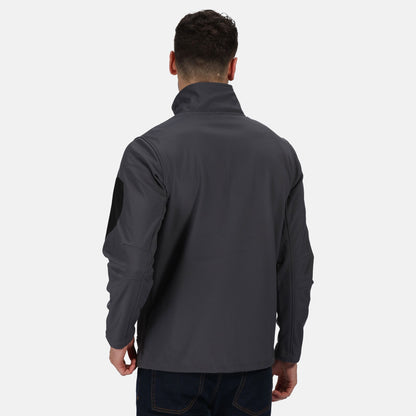 Seal Grey-Black - Back - Regatta Professional Mens 3 Layer Membrane Soft Shell Jacket