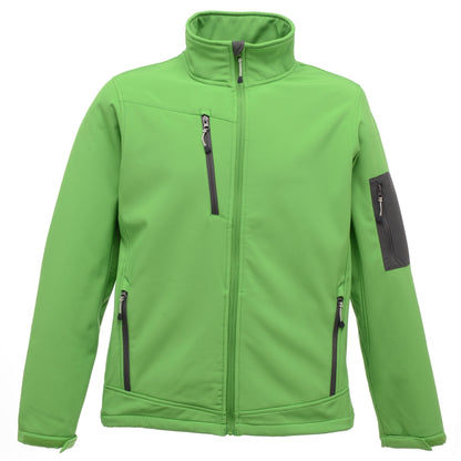 Extreme Green-Seal Grey - Front - Regatta Professional Mens 3 Layer Membrane Soft Shell Jacket