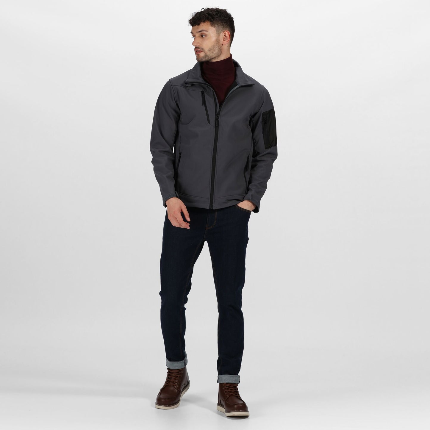 Seal Grey-Black - Lifestyle - Regatta Professional Mens 3 Layer Membrane Soft Shell Jacket