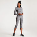 Charcoal Grey - Lifestyle - Dare 2B Womens-Ladies Zonal III 3-4 Baselayer Bottoms-Leggings