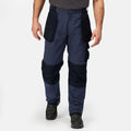 Navy-Black - Back - Regatta Mens Holster Workwear Trousers (Short, Regular And Long)