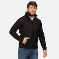 All Black - Side - Regatta Uproar Mens Softshell Wind Resistant Fleece Jacket