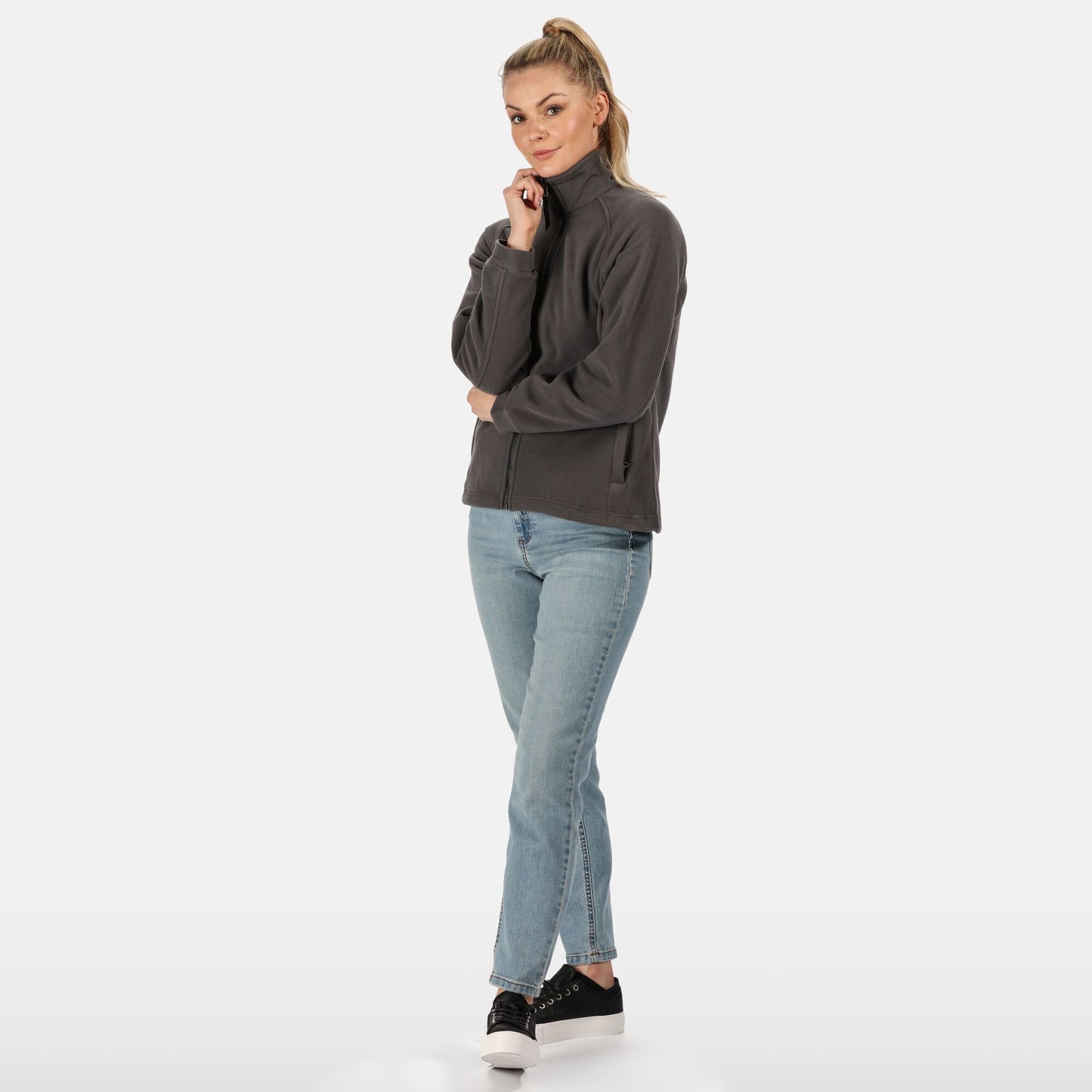 Seal Grey - Side - Regatta Professional Womens-Ladies Fleece Jacket