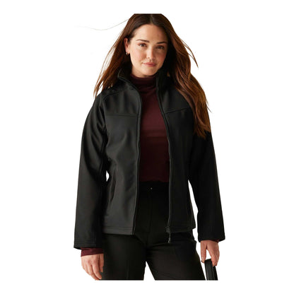 All Black - Side - Regatta Professional Ladies Uproar Softshell Wind Resistant Jacket