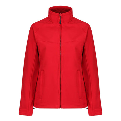 Classic Red-Seal Grey - Front - Regatta Professional Ladies Uproar Softshell Wind Resistant Jacket