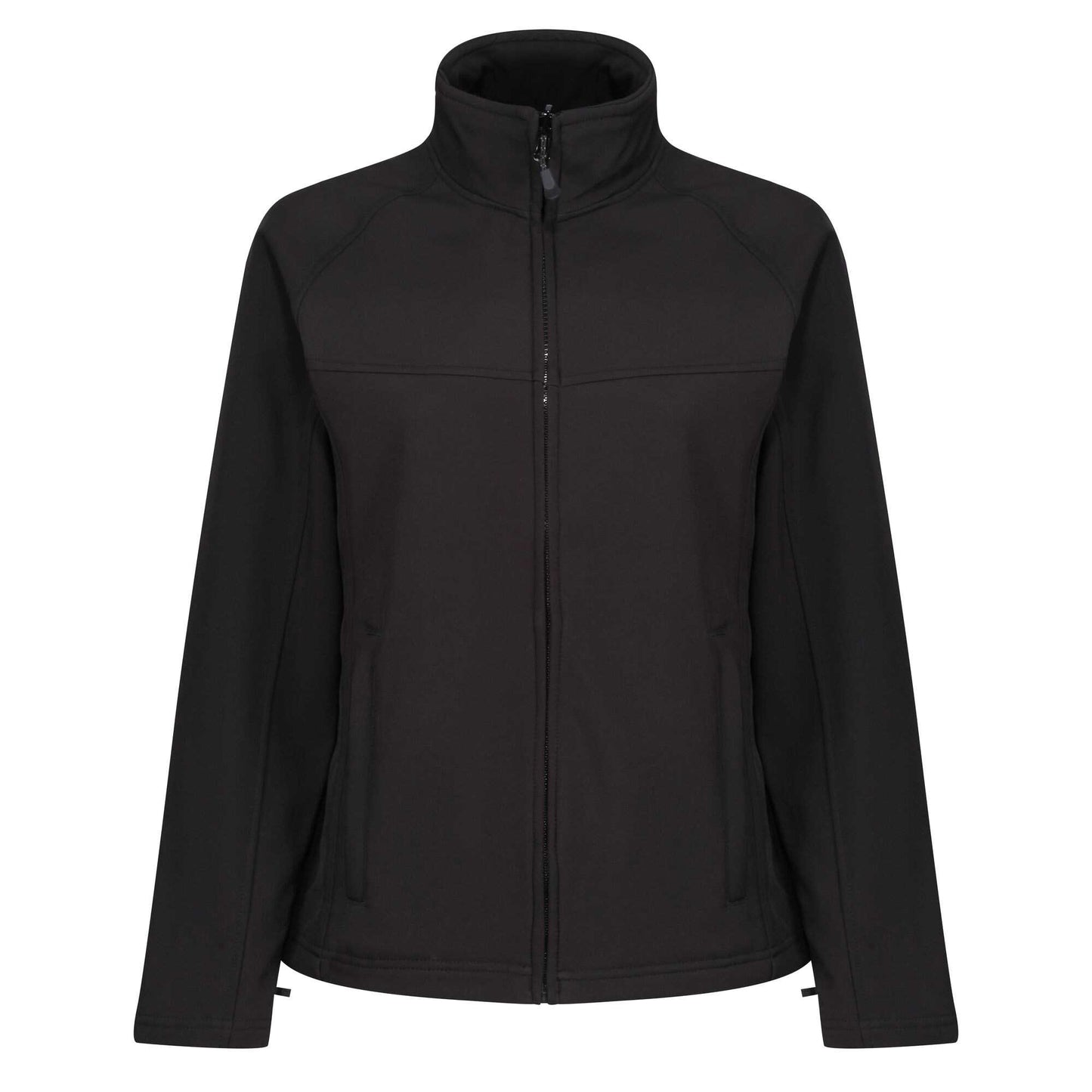 All Black - Front - Regatta Professional Ladies Uproar Softshell Wind Resistant Jacket