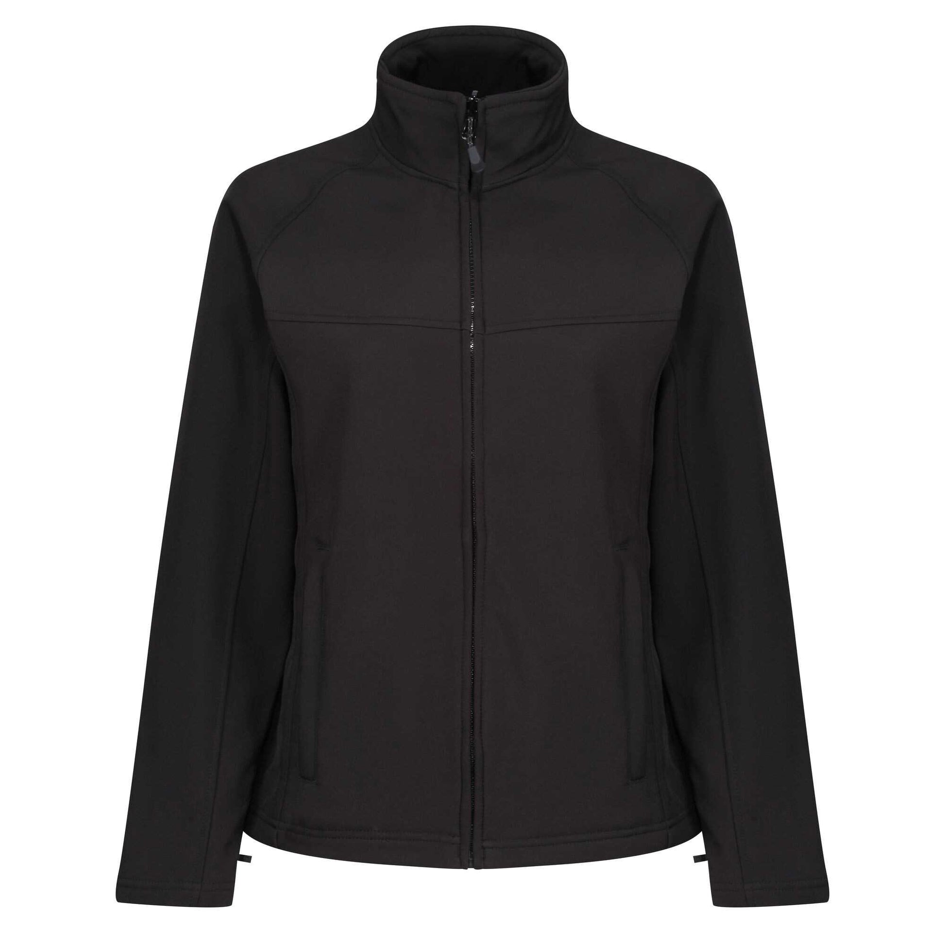 All Black - Front - Regatta Professional Ladies Uproar Softshell Wind Resistant Jacket