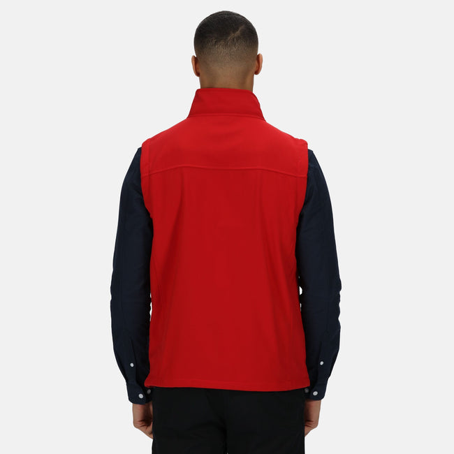 Classic Red - Side - Regatta Mens Flux Softshell Bodywarmer - Sleeveless Jacket Water Repellent And Wind Resistant