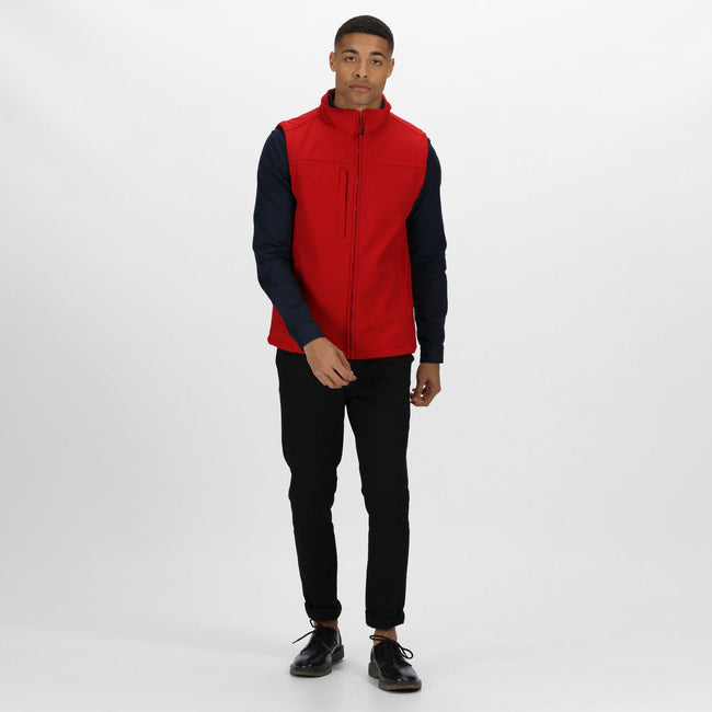 Classic Red - Pack Shot - Regatta Mens Flux Softshell Bodywarmer - Sleeveless Jacket Water Repellent And Wind Resistant