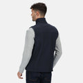 Navy -Navy - Side - Regatta Mens Flux Softshell Bodywarmer - Sleeveless Jacket Water Repellent And Wind Resistant