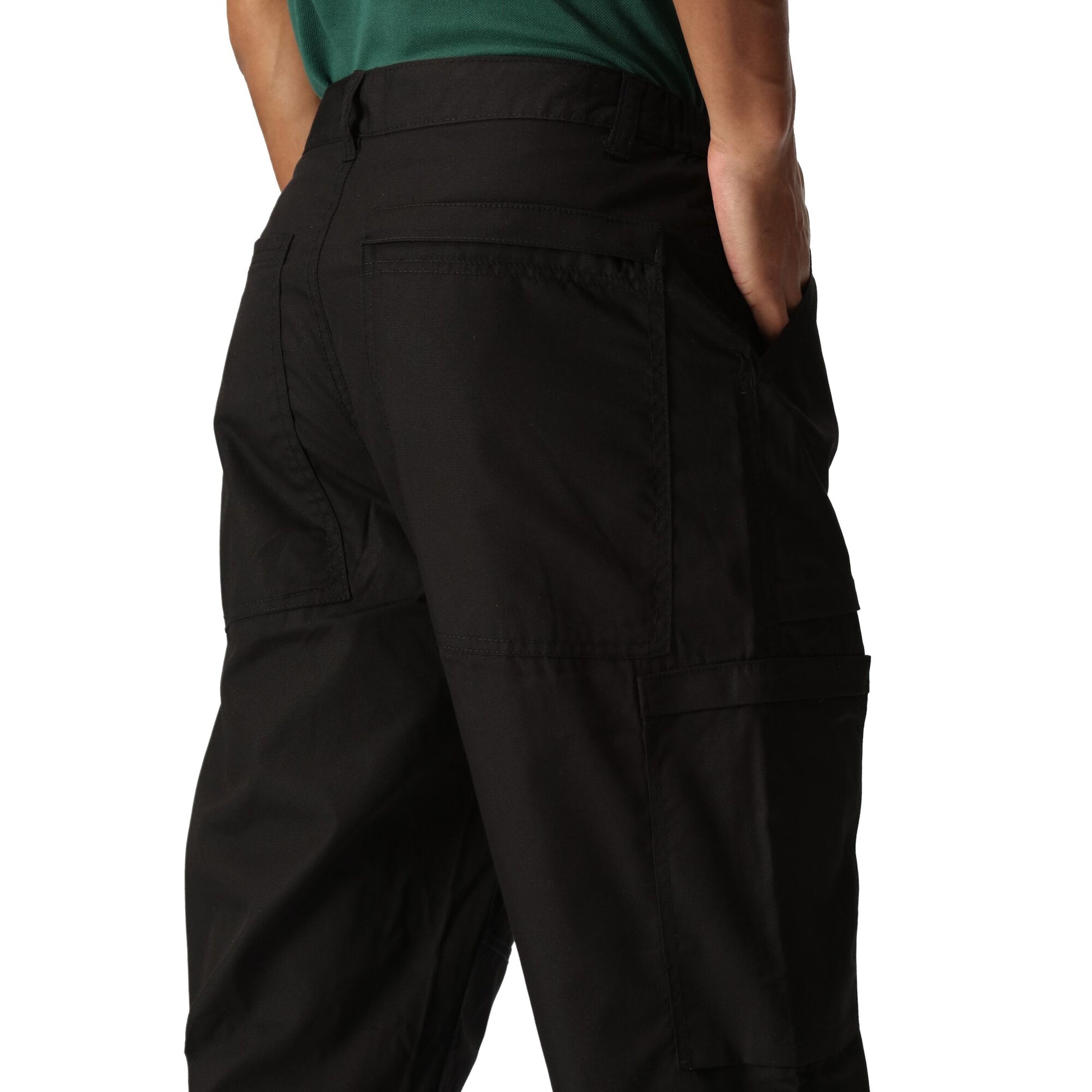 Black - Back - Regatta Professional Mens Workwear Action Trouser (Water Repellent)
