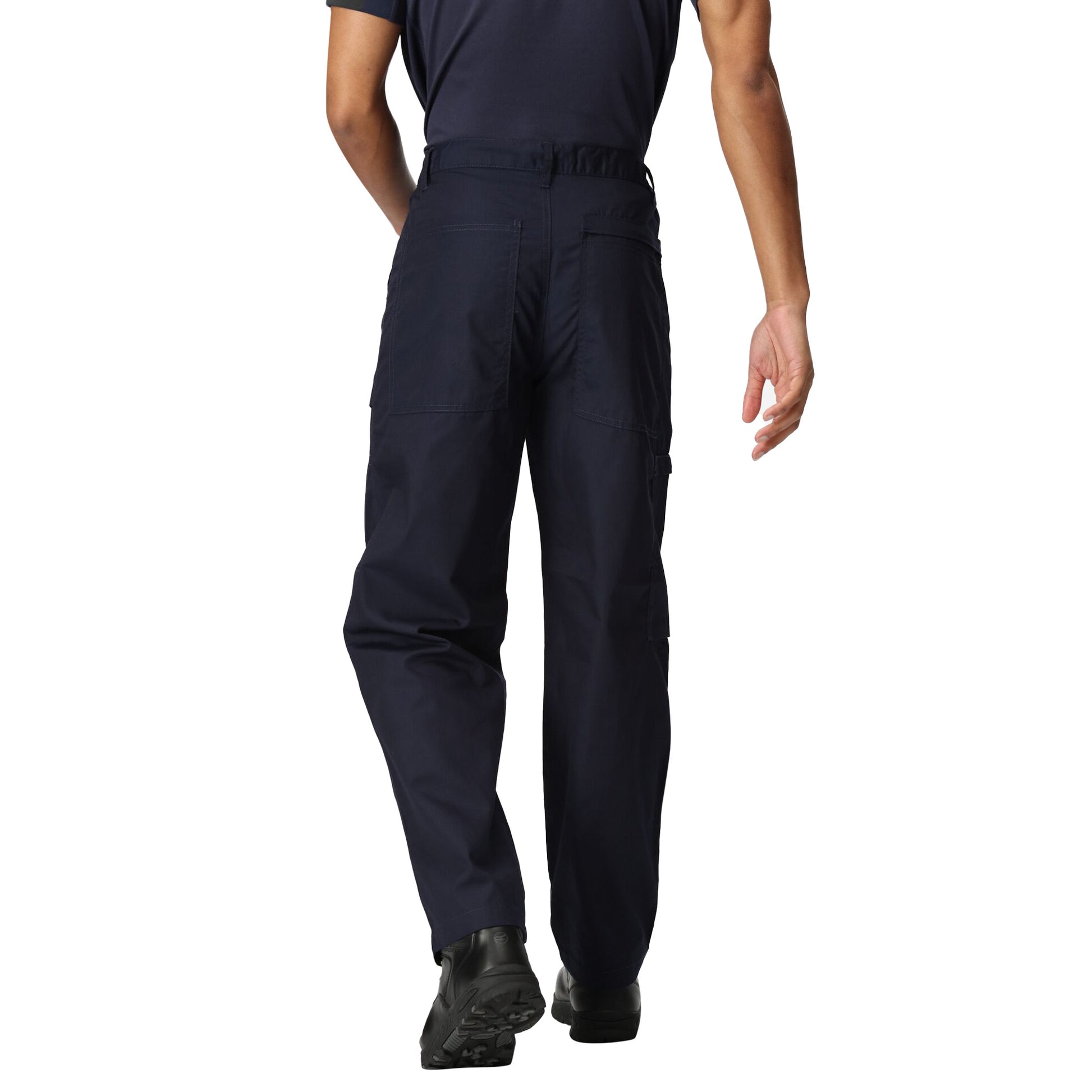 Navy - Back - Regatta Professional Mens Workwear Action Trouser (Water Repellent)