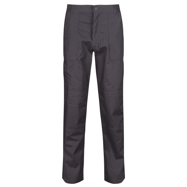 Dark Grey - Front - Regatta Professional Mens Workwear Action Trouser (Water Repellent)