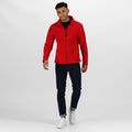 Classic Red - Lifestyle - Regatta Mens Plain Micro Fleece Full Zip Jacket (Layer Lite)