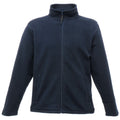 Dark Navy - Front - Regatta Mens Plain Micro Fleece Full Zip Jacket (Layer Lite)