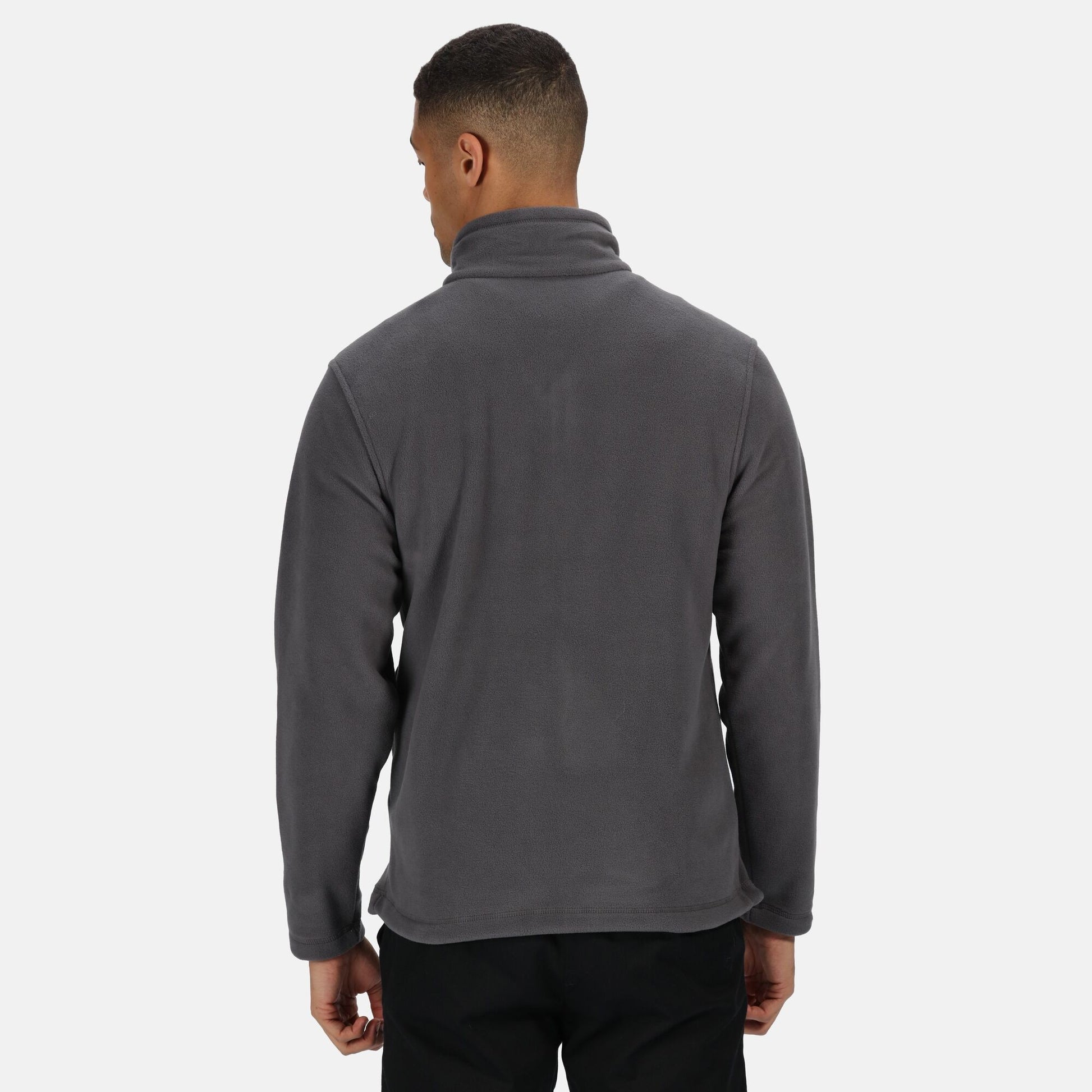 Seal Grey - Side - Regatta Professional Mens Plain Micro Fleece Full Zip Jacket (Layer Lite)