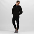 Black - Pack Shot - Regatta Mens Plain Micro Fleece Full Zip Jacket (Layer Lite)