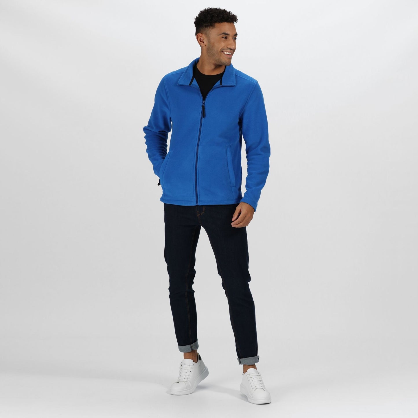 Oxford Blue - Lifestyle - Regatta Professional Mens Plain Micro Fleece Full Zip Jacket (Layer Lite)