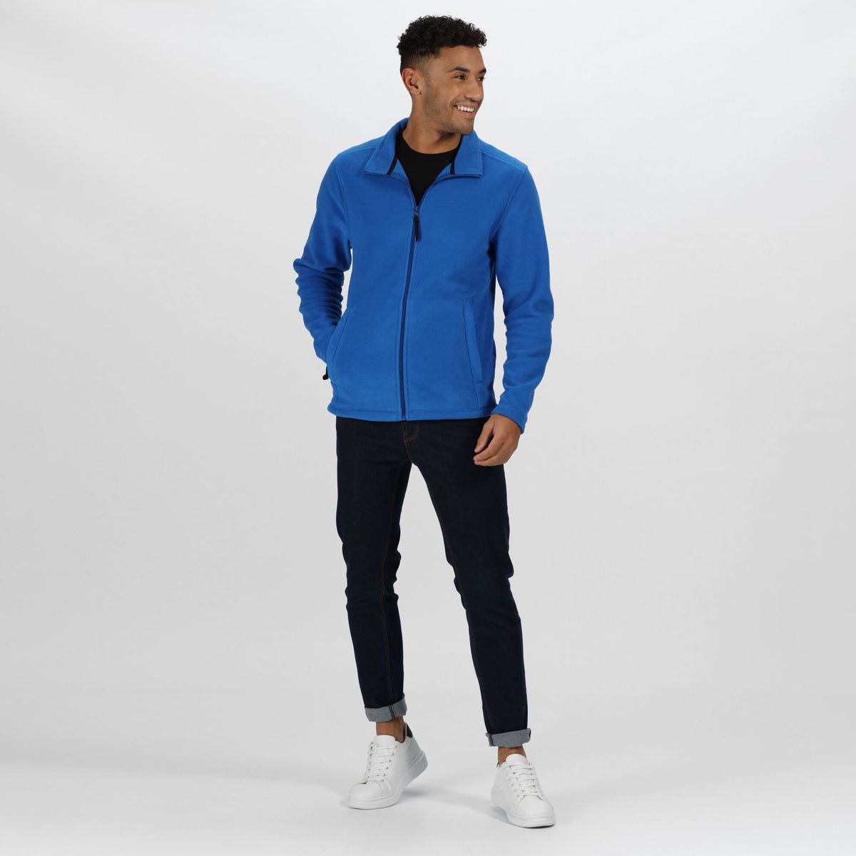 Oxford Blue - Lifestyle - Regatta Professional Mens Plain Micro Fleece Full Zip Jacket (Layer Lite)