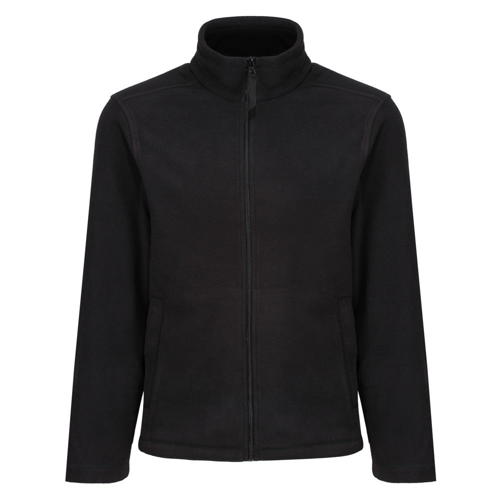 Black - Front - Regatta Professional Mens Plain Micro Fleece Full Zip Jacket (Layer Lite)