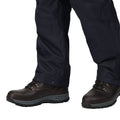 Navy - Side - Regatta Professional Mens Wetherby Rain Padded Over Trouser (31inch Leg Length)