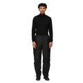 Black - Side - Regatta Professional Mens Wetherby Rain Padded Over Trouser (31inch Leg Length)