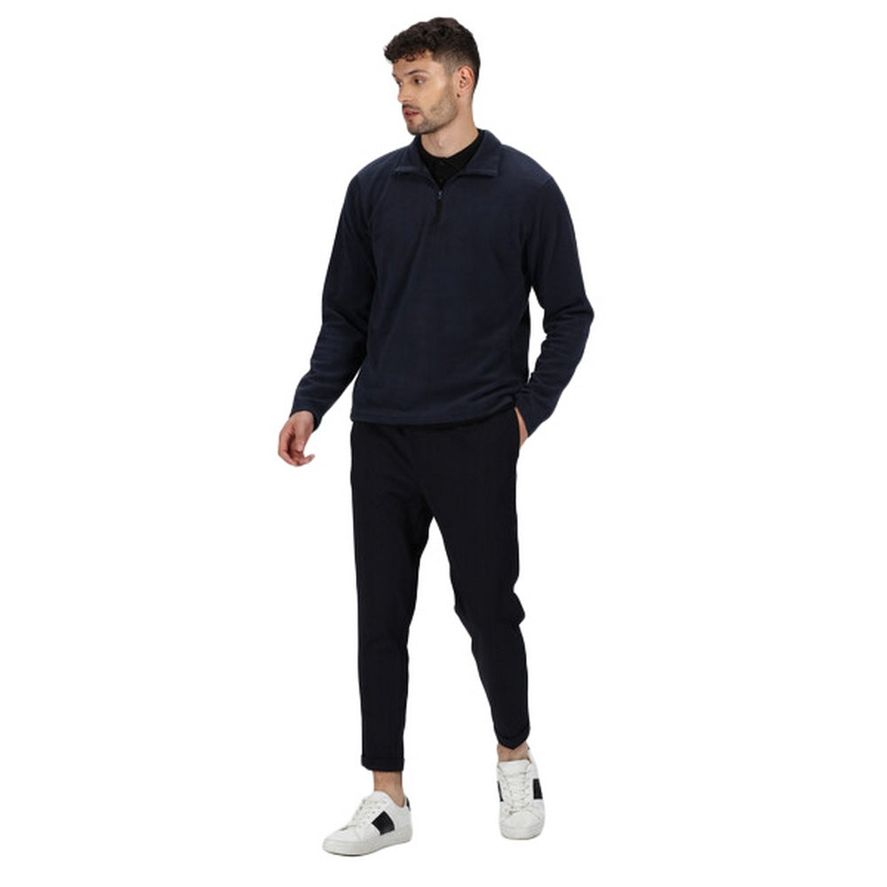 Dark Navy - Lifestyle - Regatta Professional Mens Micro Zip Neck Fleece Top
