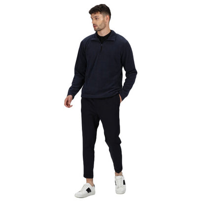 Dark Navy - Lifestyle - Regatta Professional Mens Micro Zip Neck Fleece Top