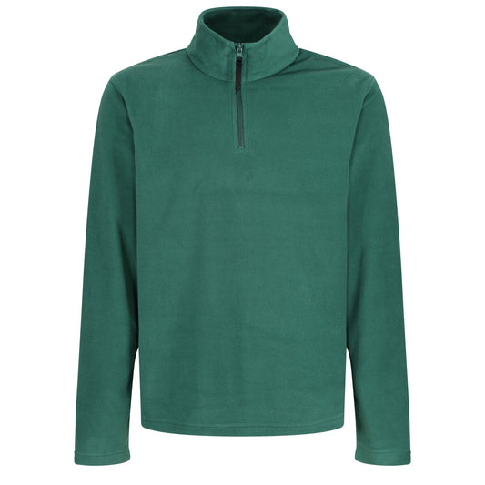 Bottle Green - Front - Regatta Professional Mens Micro Zip Neck Fleece Top